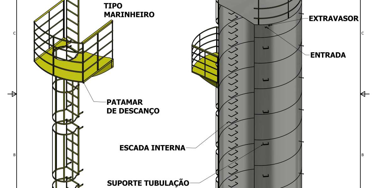 Tanque cilíndrico vertical fechado fundo plano de 10000 litros